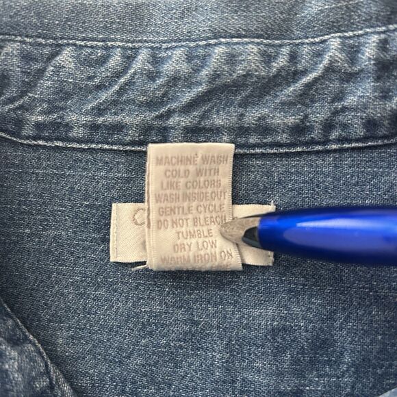 Y2K Christopher Banks Women L Denim Jacket Embroidered Cats Mice Cottagecore Vtg - Picture 11 of 11